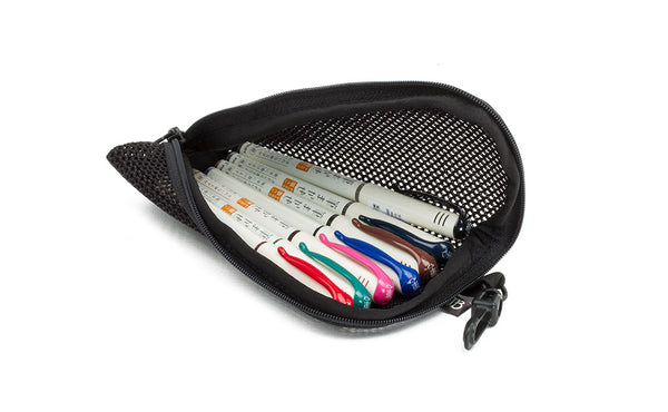 A Small Mesh Ghost Whale Pouch fully opened.